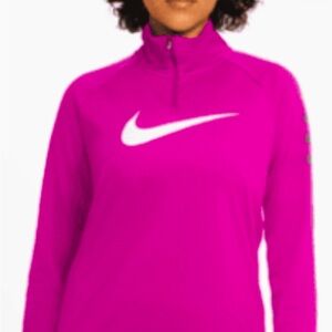 Nike swoosh half zip running top